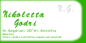 nikoletta godri business card